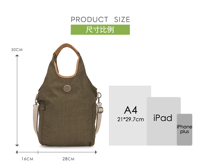 Kipling 城市探索橄欖綠肩背側背包-URBANA-EDGELAND系列