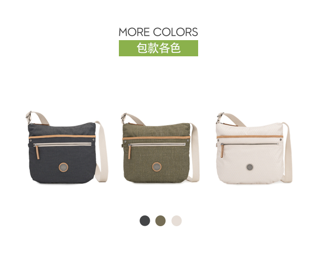 Kipling 城市探索霧灰前拉鍊側背包-ARTO-EDGELAND系列