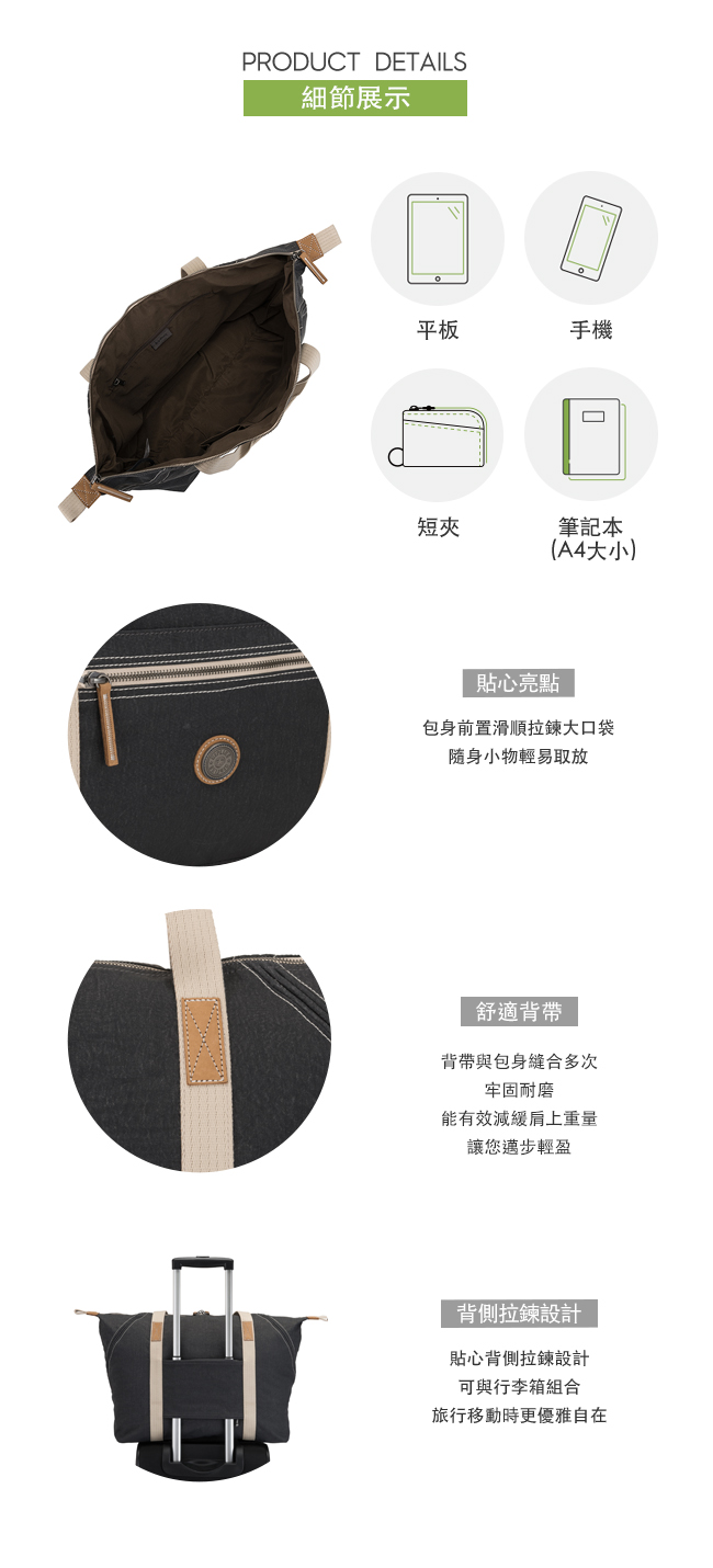 Kipling 城市探索霧灰手提側背包-ART M-EDGELAND系列
