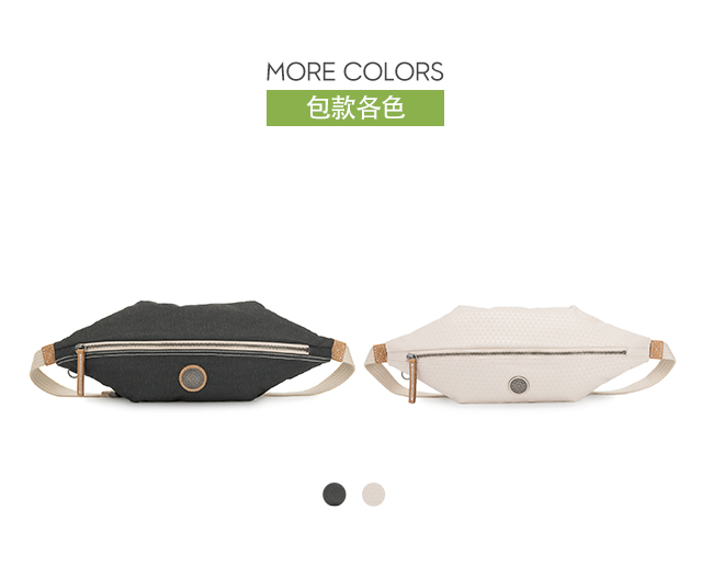Kipling 城市探索霧灰六角腰包-YOKU-EDGELAND系列