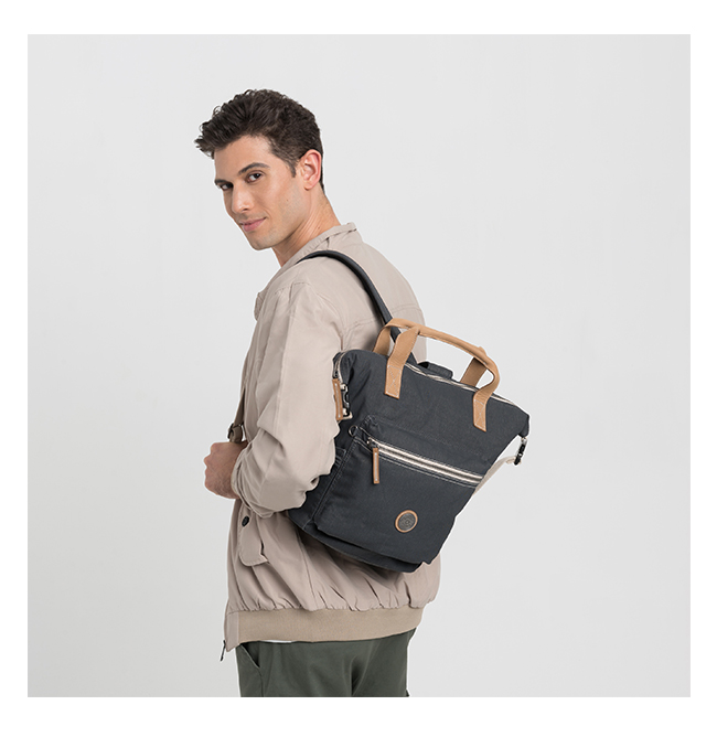 Kipling 城市探索霧灰雙側插扣手提後背兩用包-TSUKI S-EDGELAND系列