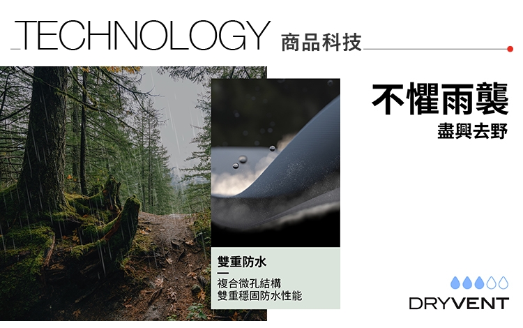 男款黑色防水透氣衝鋒衣 