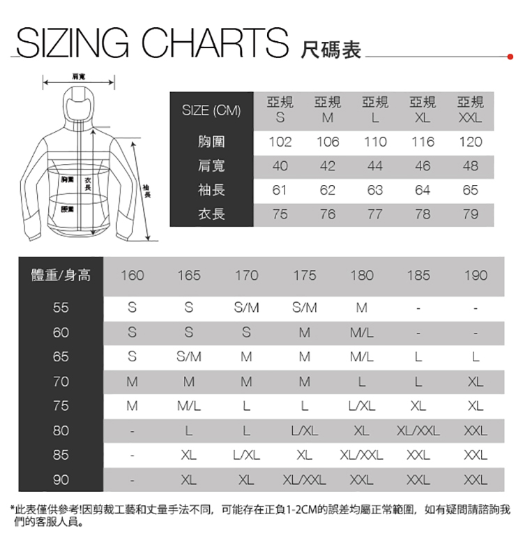 男款黑色防水透氣衝鋒衣 