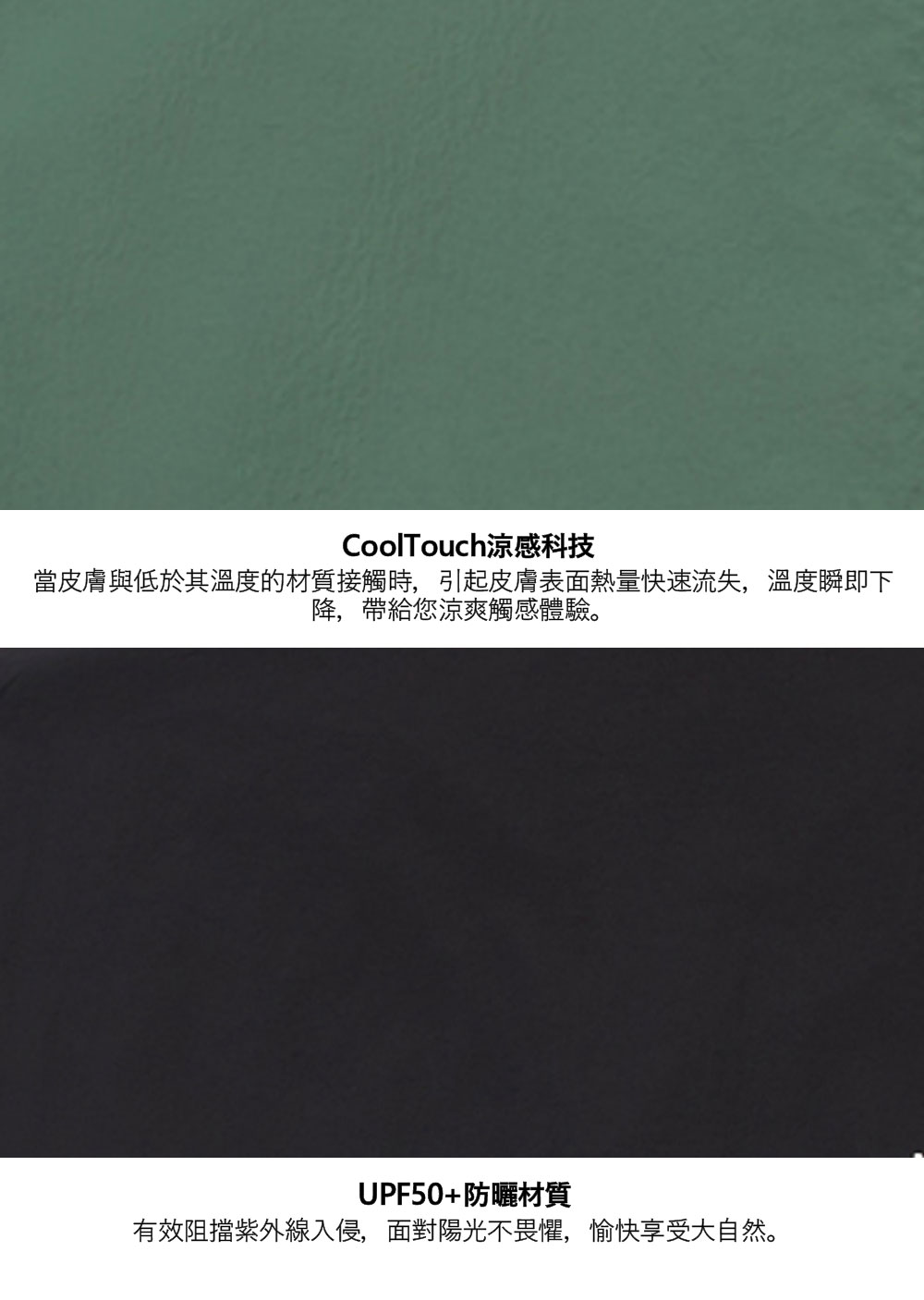 男款綠色UPF防曬防風外套